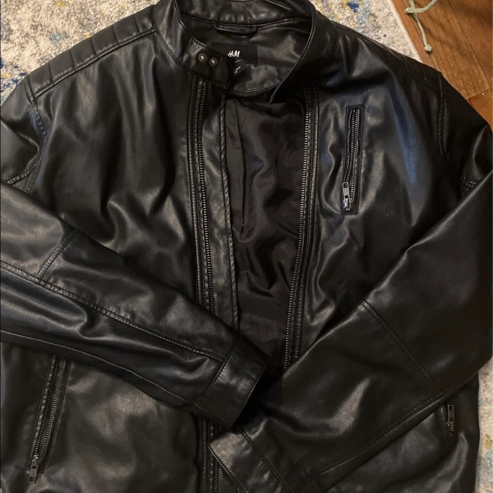Mens express leather jacket size large